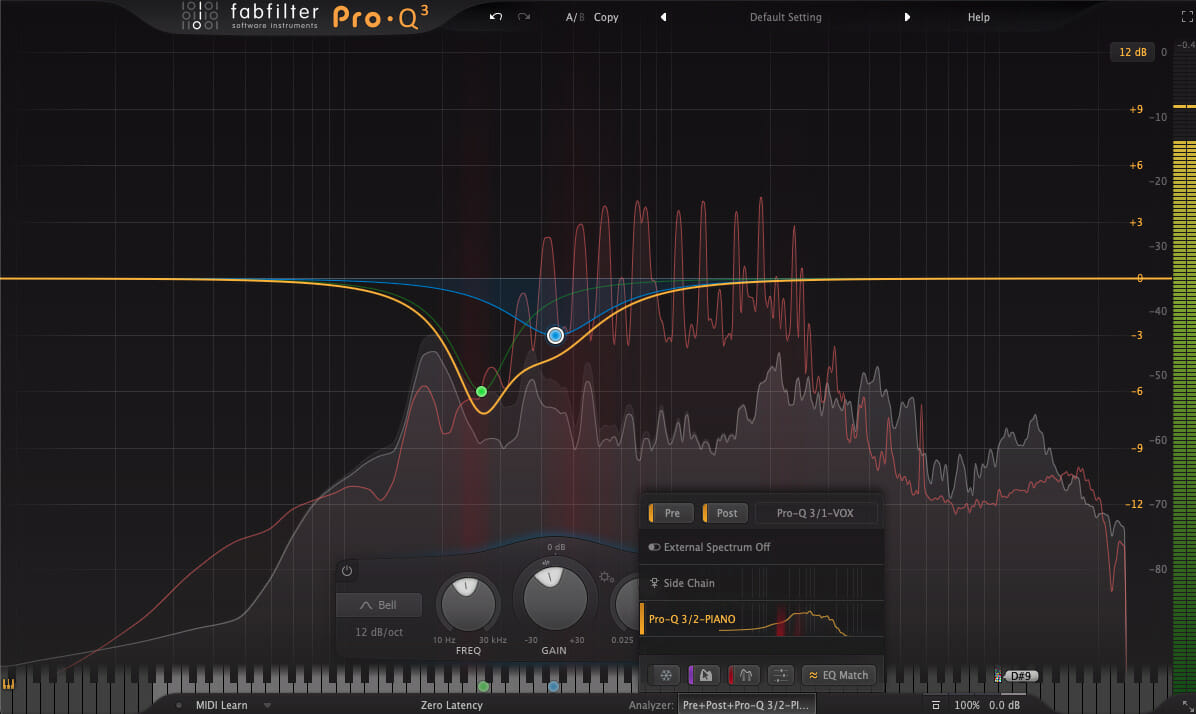 Fitting Vocals In The Mix - EQ vs Piano Track