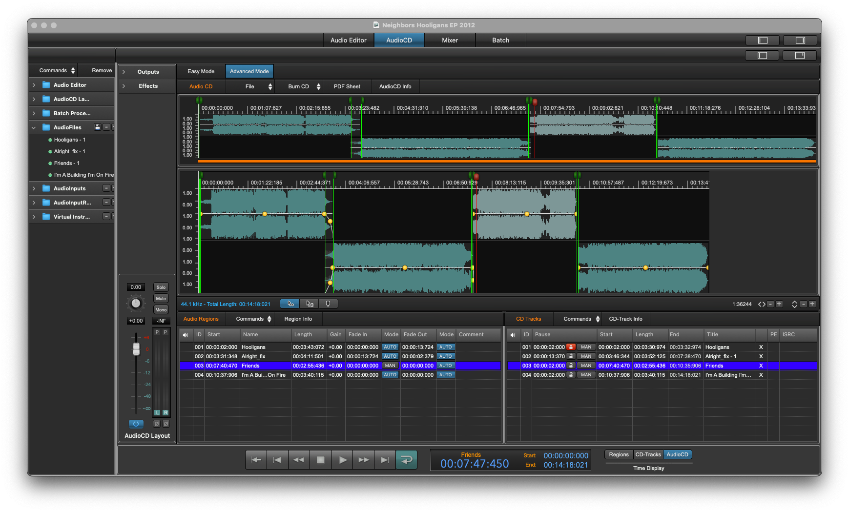 [Sequencing a CD in DSP-Quattro]
